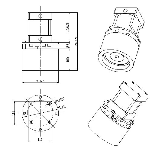 碳纖維成型機氣磁吸盤尺寸圖