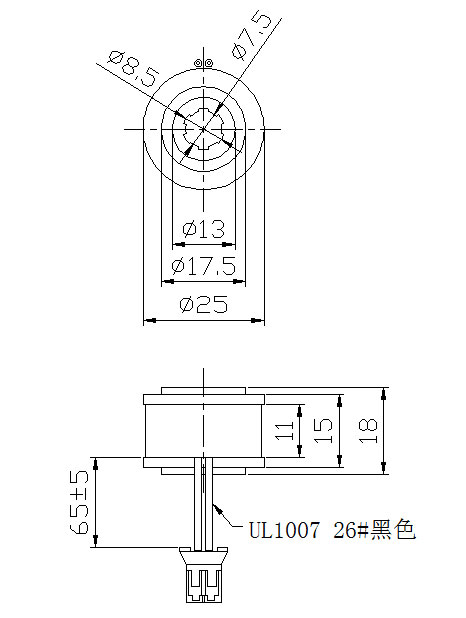 人造板噴濕增濕閥線圈尺寸圖